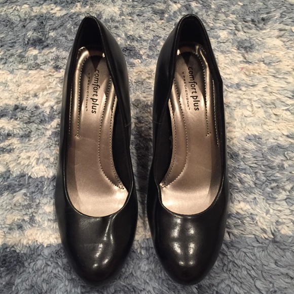comfort plus black heels